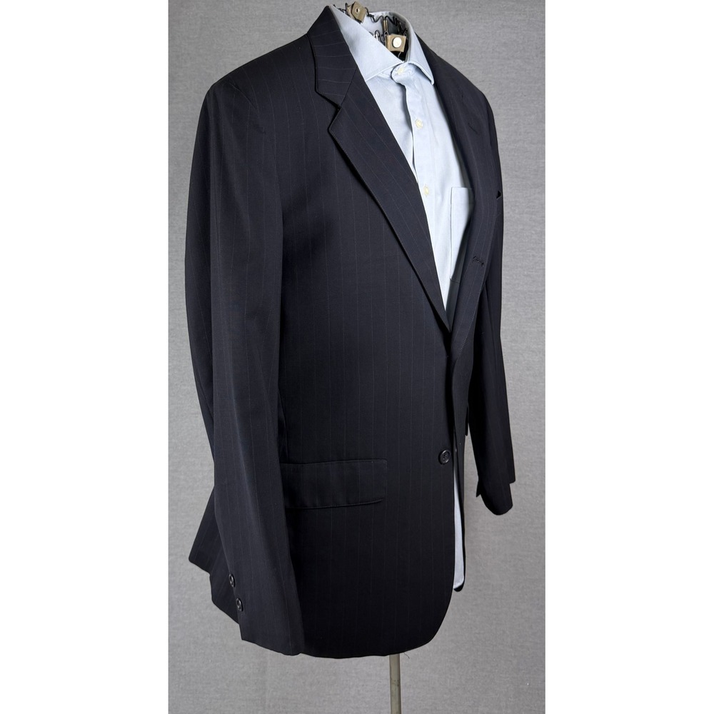 Brooks Brothers Mens Navy Blue Pinstripe Blazer Two Button Sport Coat Made USA